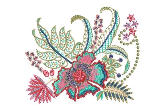 Beautiful Flower Bouquet Embroidery for Seasonal Products