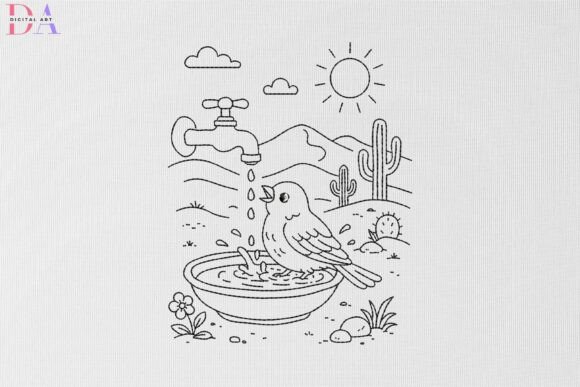 Desert Bird Bath Scene: A Designer's Review