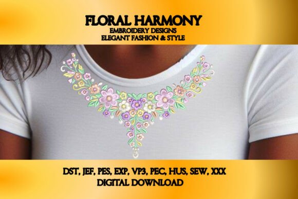 Floral Harmony Neckline Embroidery – A Business Design Review