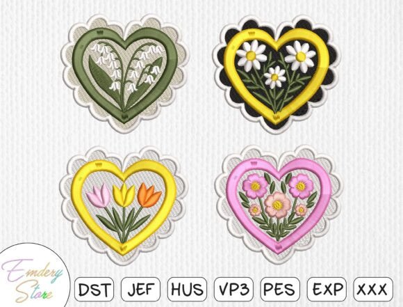 Floral Heart Patch Embroidery Bundle Review