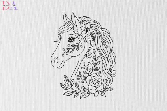Floral Unicorn Rose Blossom Fantasy