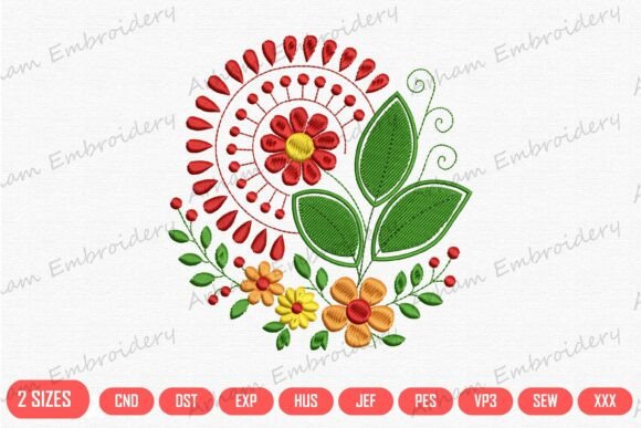 Folk Floral Bloom Garden Botanical Charm
