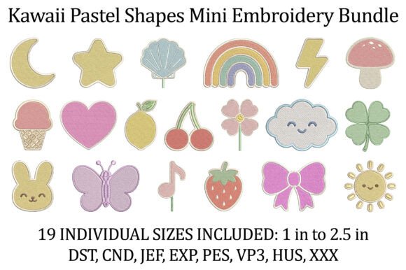 Kawaii Pastel Shapes Mini Embroidery Set Review